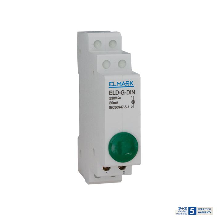 ELD-G-DIN SEGNALE LUCE VERDE 230V                                                                                                       