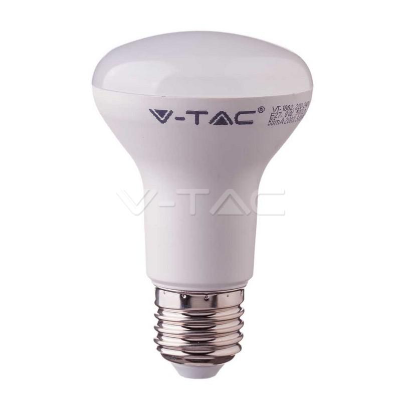 LED LAMPADINA - SAMSUNG CHIP 10W E27 R80 PLASTICA LUCE BIANCO FREDDO 6400K                                              