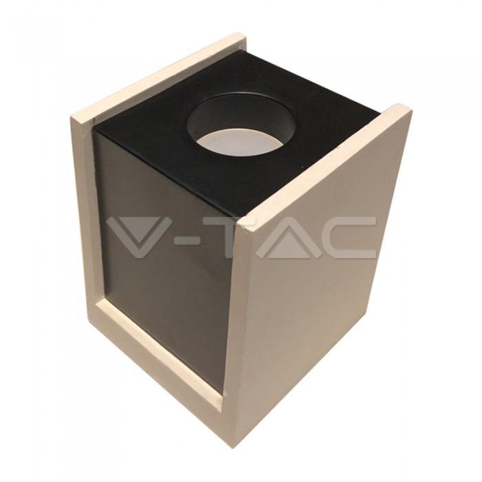 GU10 FITTING GESSO SURFACE WITH GUN BLACK BOTTOM QUADRATO                                                                               