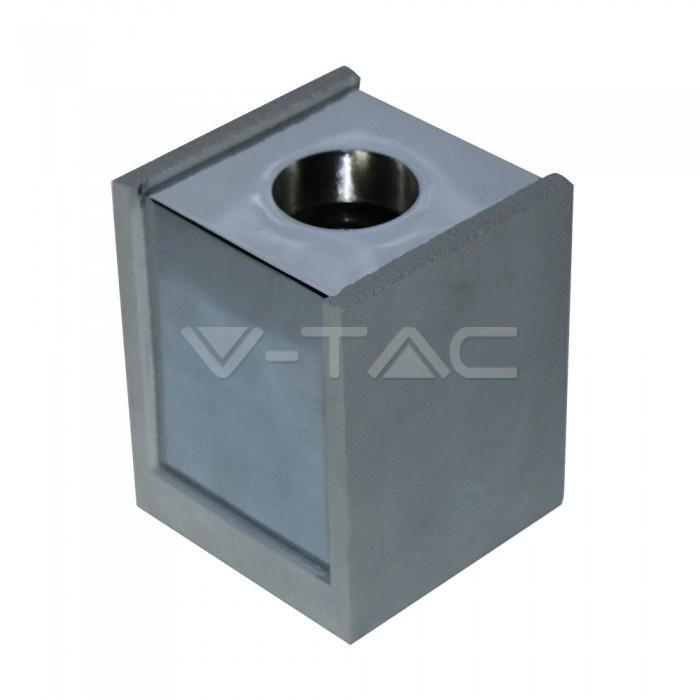 GU10 FITTING CONCRETE SURFACE WITH CHROME BOTTOM QUADRATO                                                                               