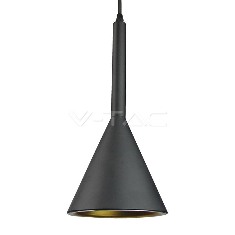 LAMPADARIO CON PORTALAMPADA DOPPIO ALLUMINIO NERO                                                                       