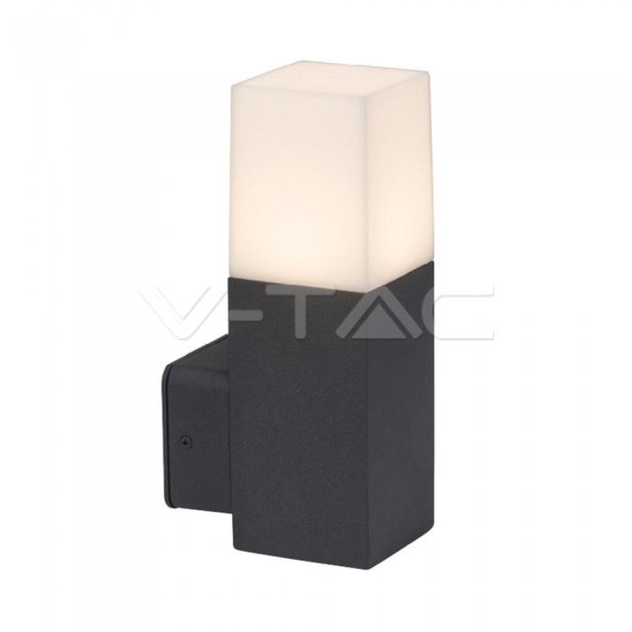 GU10 GARDEN WALL LAMP CORPO NERO IN ALLUMINIO QUADRATO 121X80X250MM IP54