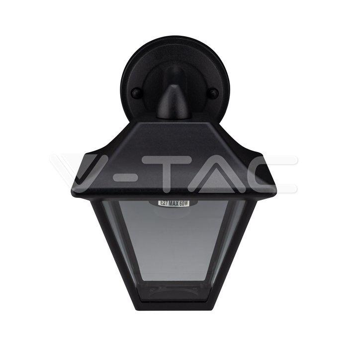 LAMPADA DA PARETE E27 IN VETRO TRASPARENTE OPACO NERO                                                                   